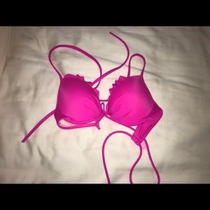 Pink Bikini Push Up Top
